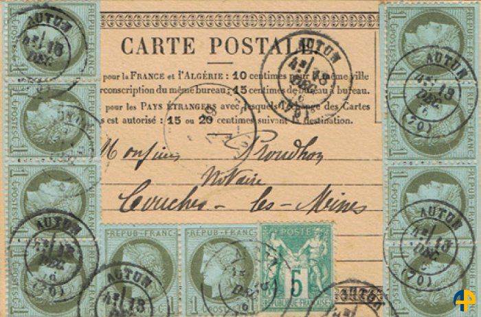 Le 15 janvier 1873 est émise la première carte postale française