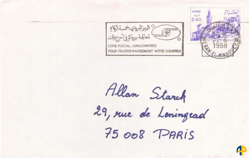 Tarifs postaux Algérie de 1962 à ce jour