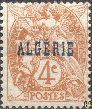 Timbre de France N° 110a surchargé ALGERIE