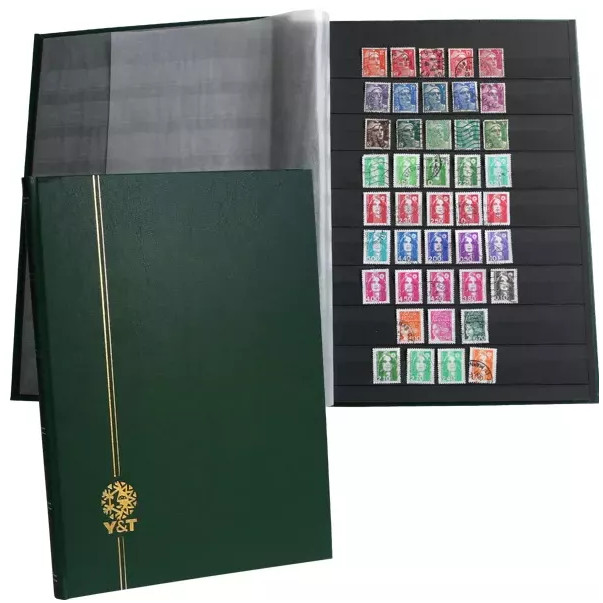 PERFECTA : Classeur fixe pour timbres (Grand modèle-Pages Noires-32p.) PERFECTA : Classeur fixe pour timbres (Grand modèle-Pages Noires-32p.)