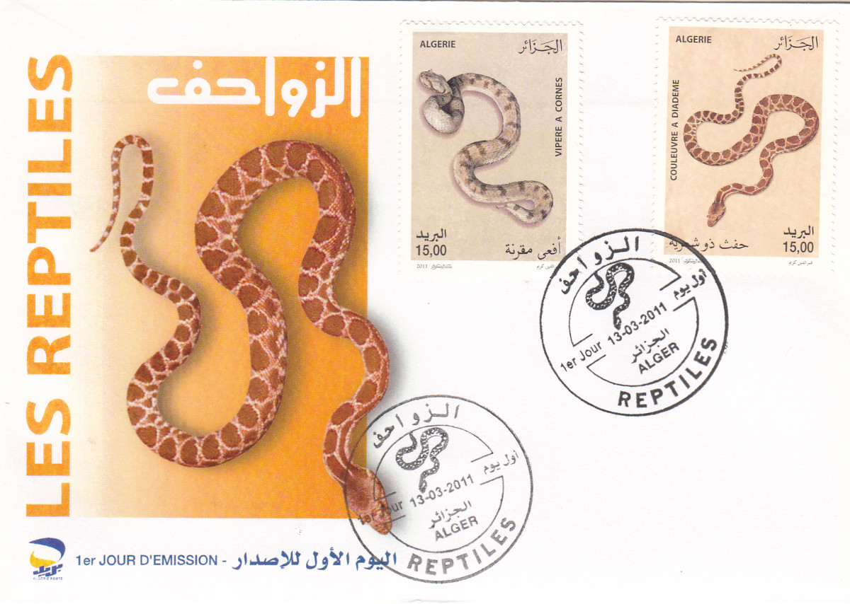 2011 Emission n° 03 - Enveloppe 1er jour - Reptiles : Serpents